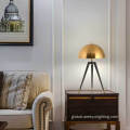 Modern Bedside Table Lamp Three-legged golden dome modern popular table lamp Factory